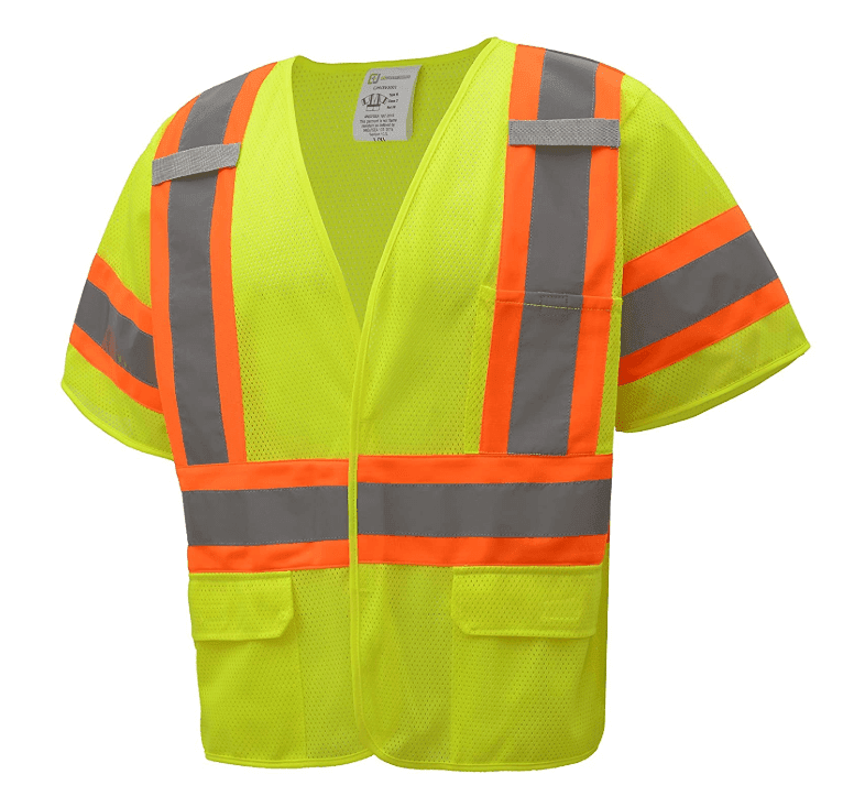 100% Polyester Mesh ANSI Class 3 High Visibility Two Tone Safety Vest ...